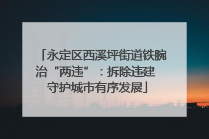永定区西溪坪街道铁腕治“两违”：拆除违建 守护城市有序发展